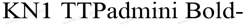 KN1 TTPadmini Bold字体转换 KN1 TTPadmini Bold字体转换